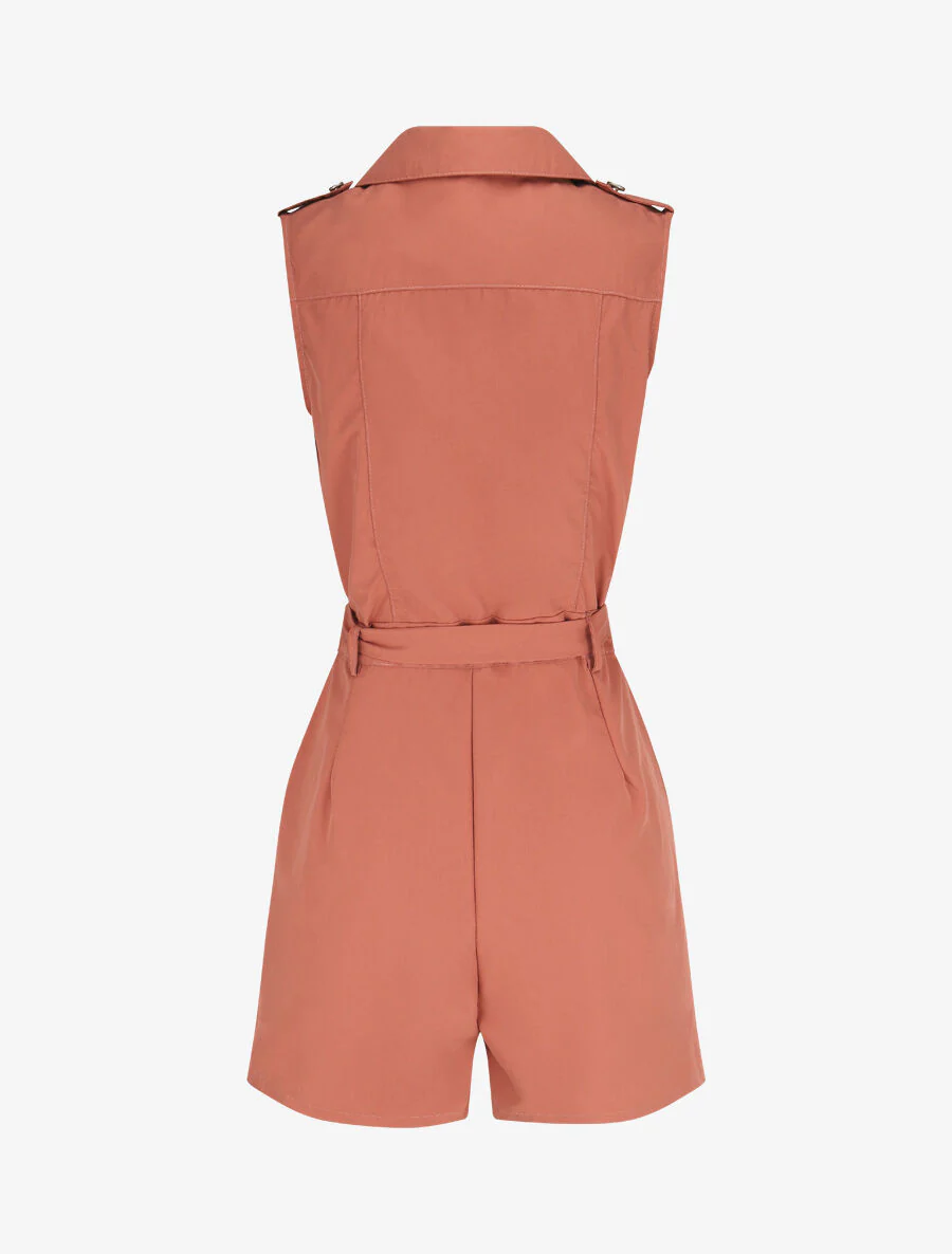 Effen jumpsuit zonder mouwen - Oudroze - Image 2