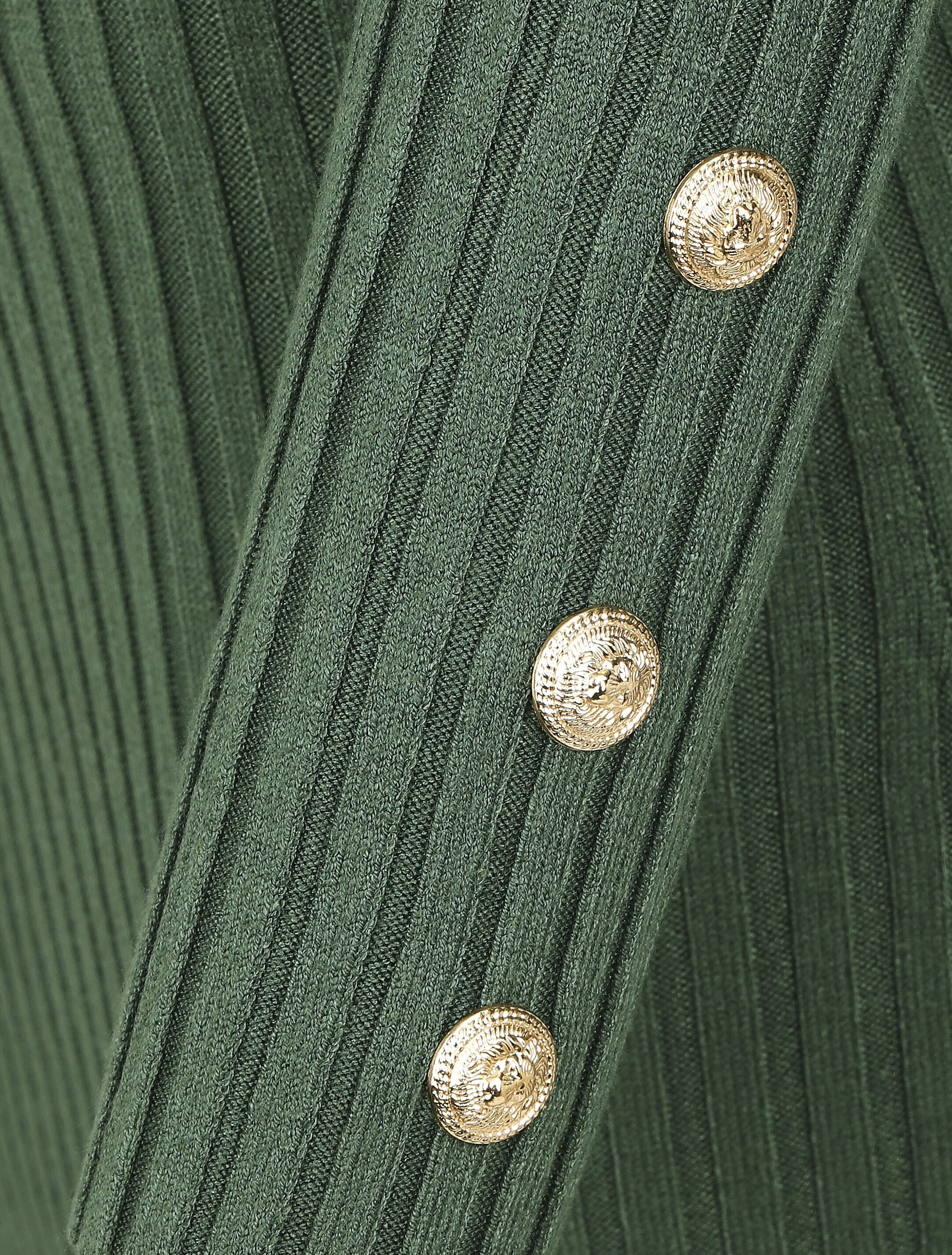 Effen jurk met omslagkraag - groen - Image 3