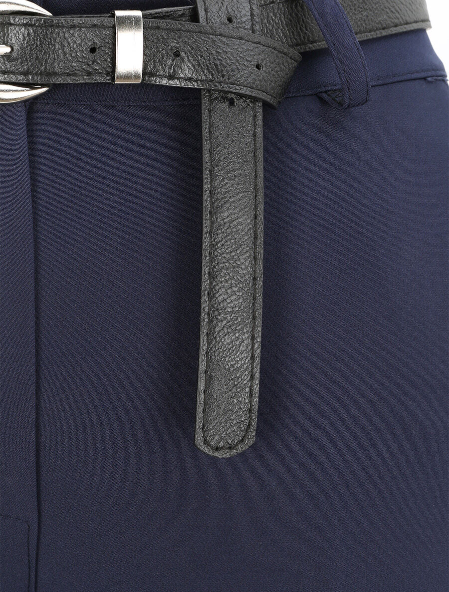 Effen losse broek - Marine - Image 3