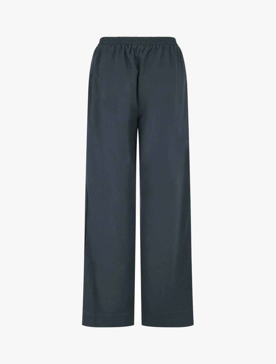 Effen overhemd en broek met linnen effect - Blauw petrol - Image 6