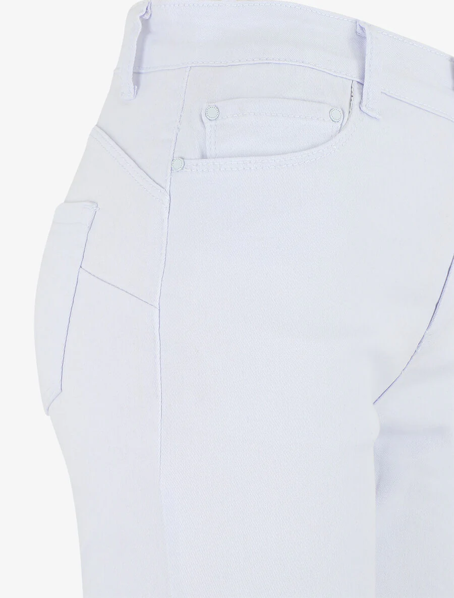 Effen push-up bermuda - wit - Image 3