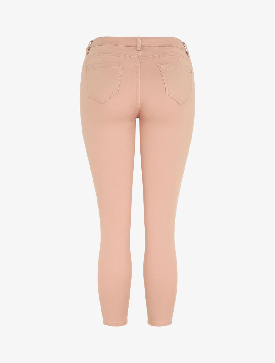 Effen push-up skinny jeans in standaard maat - Roze - Image 2