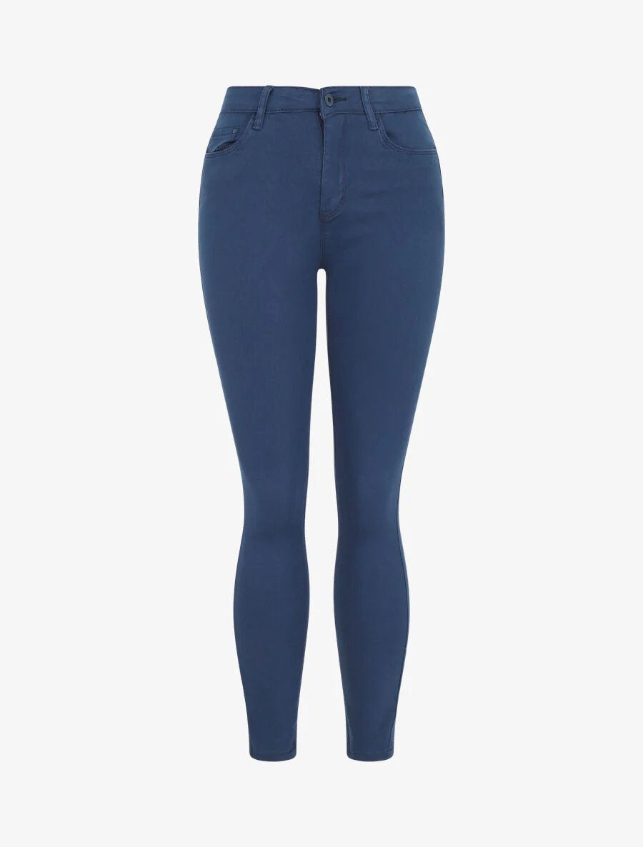 Effen skinny jeans - Marineblauw