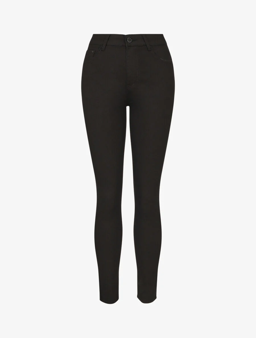Effen skinny jeans in grote maat - Zwart