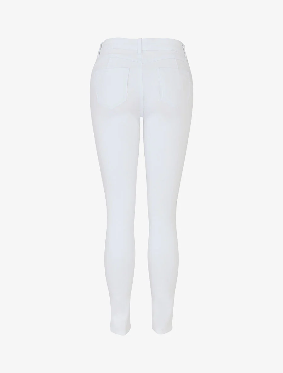 Effen skinny jeans in grote maat - Wit - Image 2