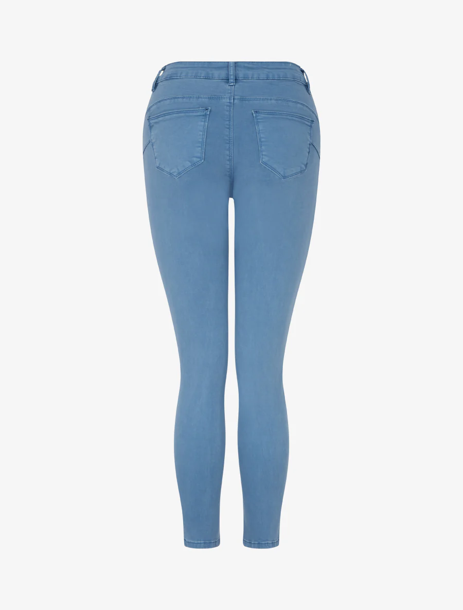 Effen skinny jeans met normale taille - Lichtblauw - Image 2
