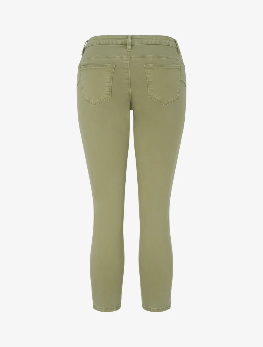 Effen skinny jeans met normale taille - Licht kaki - Image 2