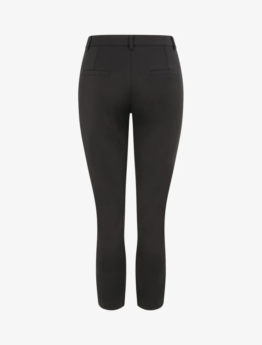 Effen slim fit broek - Zwart - Image 2