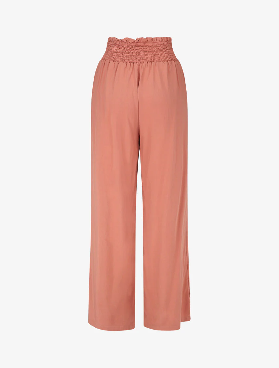 Effen soepele broek met zakken - Oud roze - Image 2