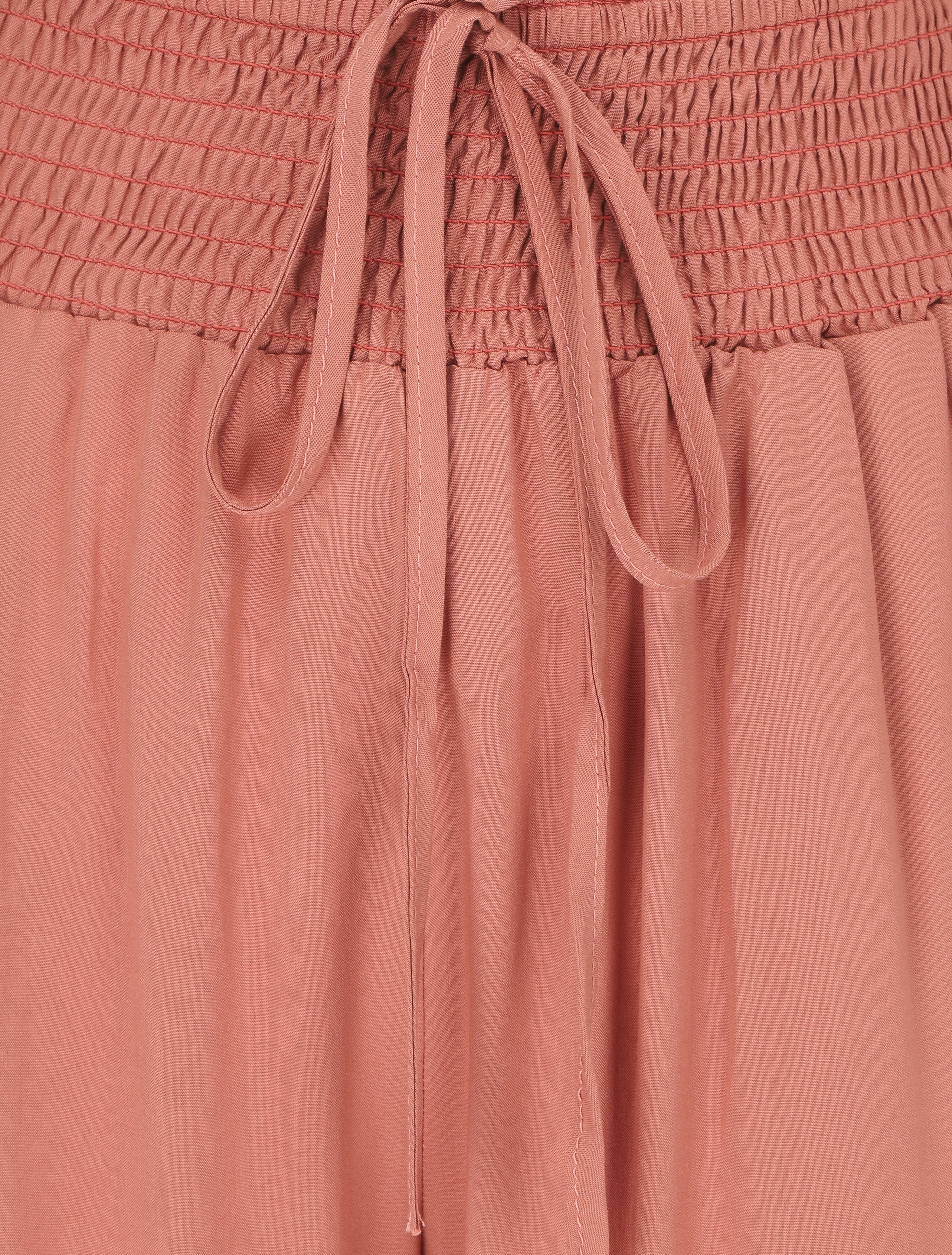 Effen soepele broek met zakken - Oud roze - Image 3