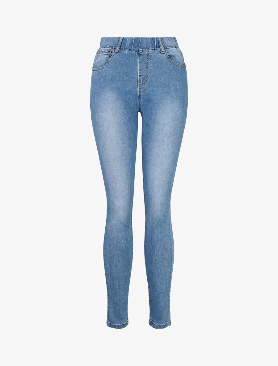 Elastische skinny jeans - blauw