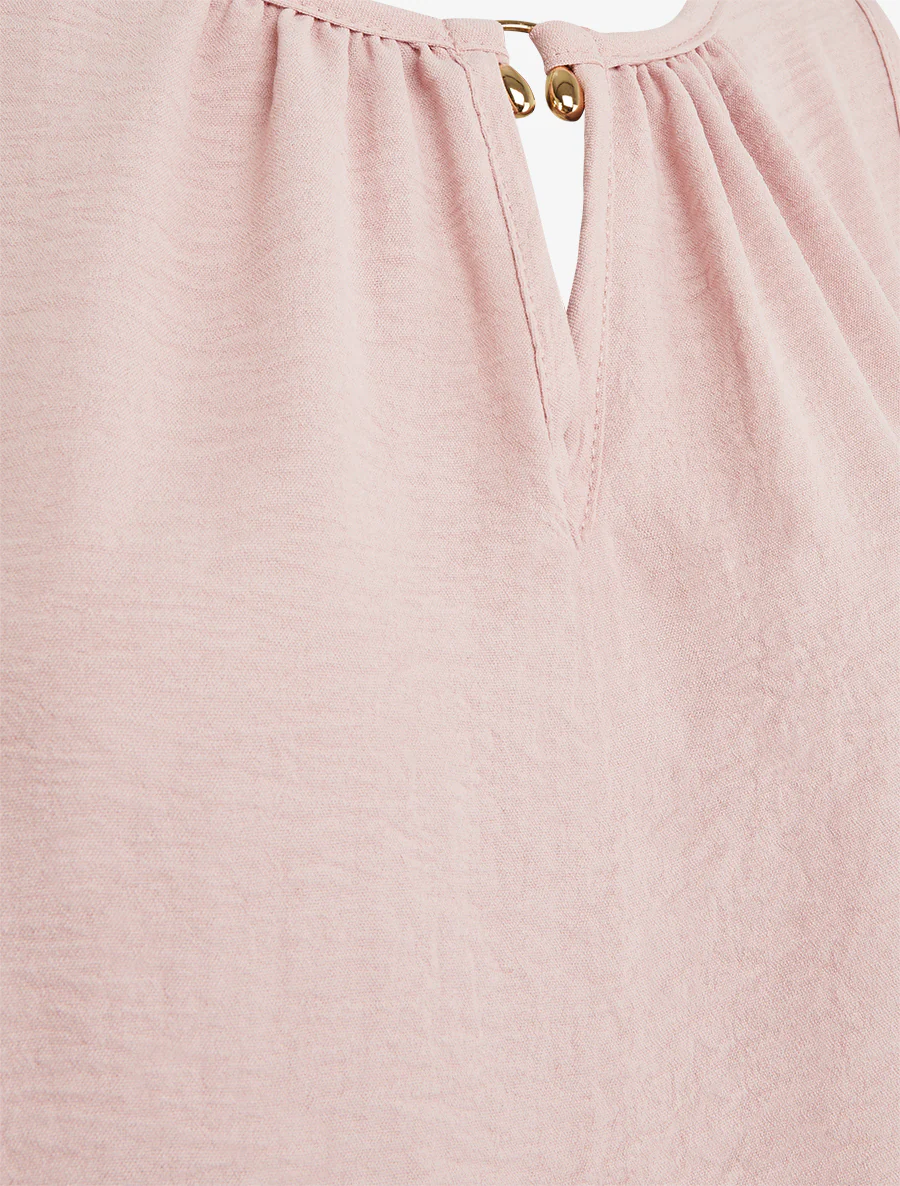 Elastische top met sierstuk. - Oudroze - Image 3