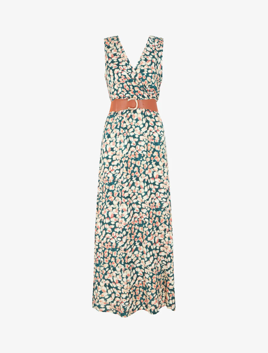 Empire jurk met grafische print - groen - Image 2