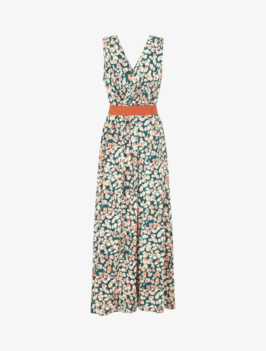 Empire jurk met grafische print - groen - Image 3