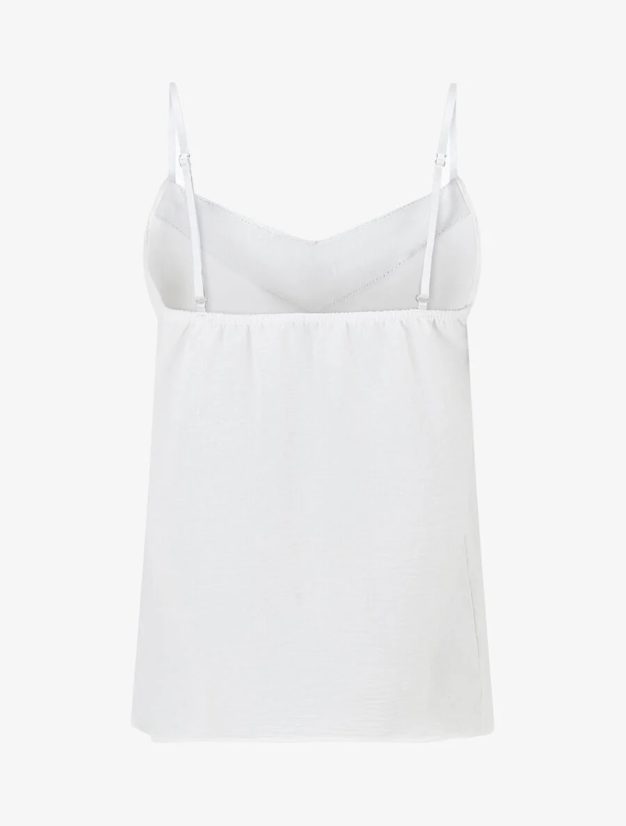 Fantasie V-hals tanktop - wit - Image 2