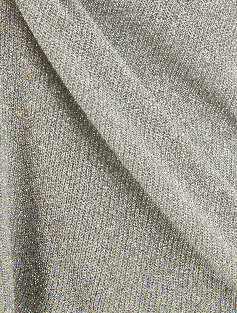Fijn gebreide tanktop met glinsterend detail - Grijs - Image 3