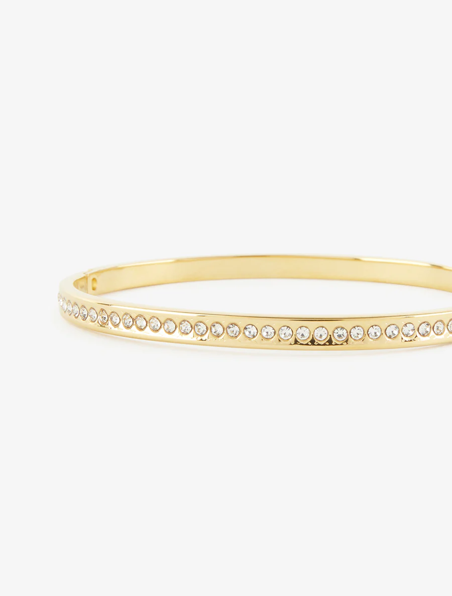 Fijne armband met witte zirkonen - Goud - Image 3