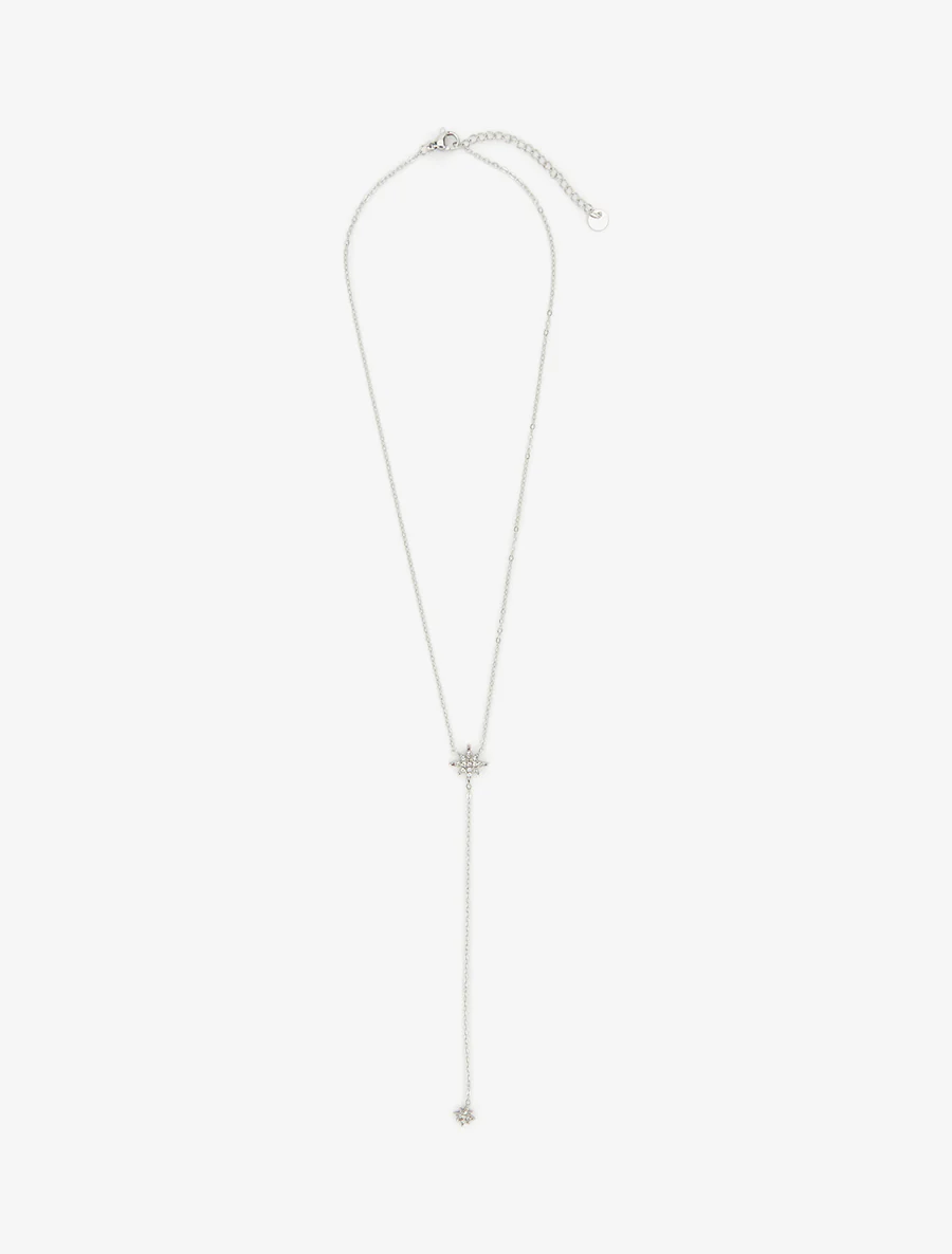 Fijne Y-ketting met strassterren - Geld - Image 2