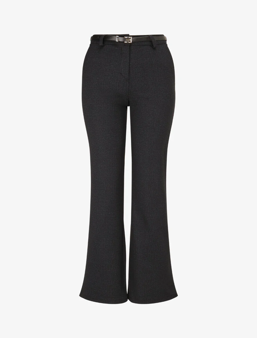 Flare broek met vlekkeneffect - Antraciet