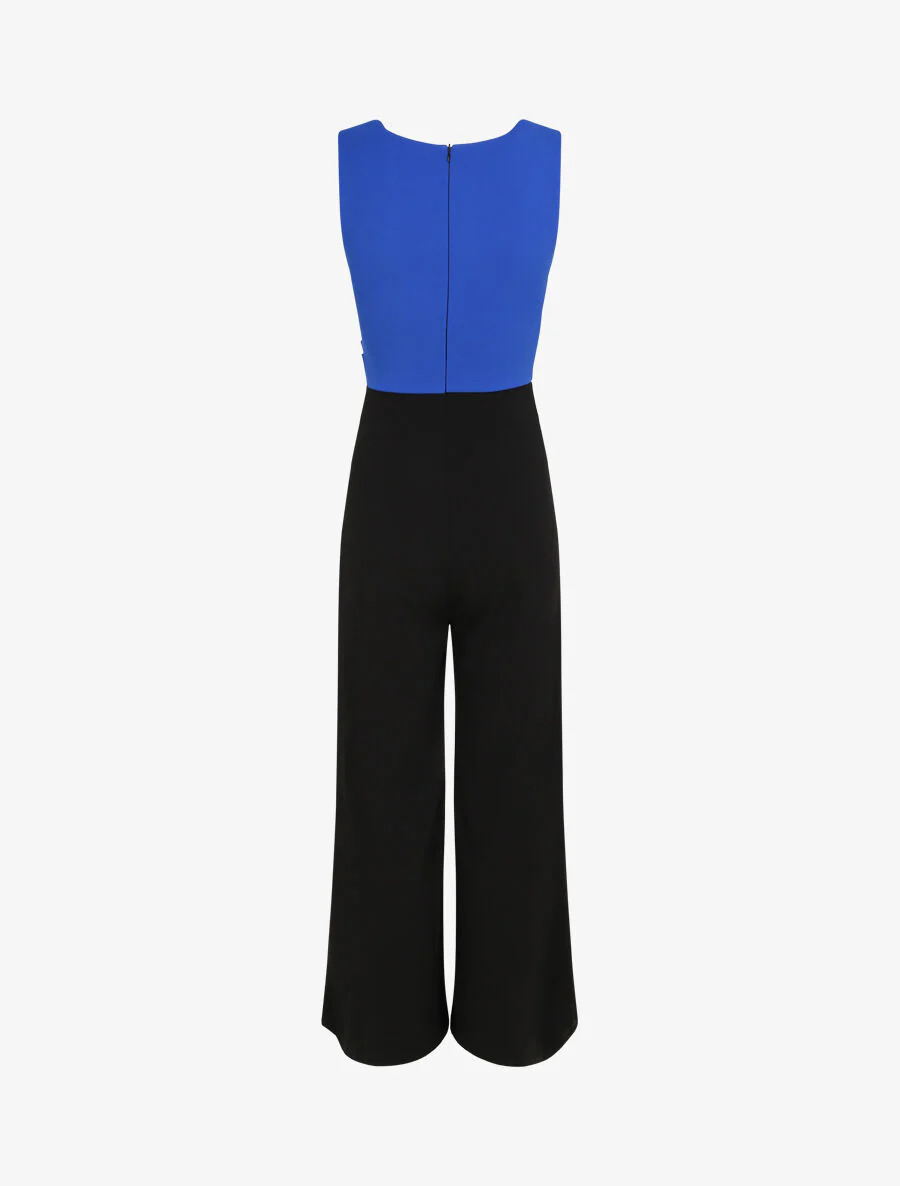 Flare overslagjurk met drapering - Koningsblauw - Image 2