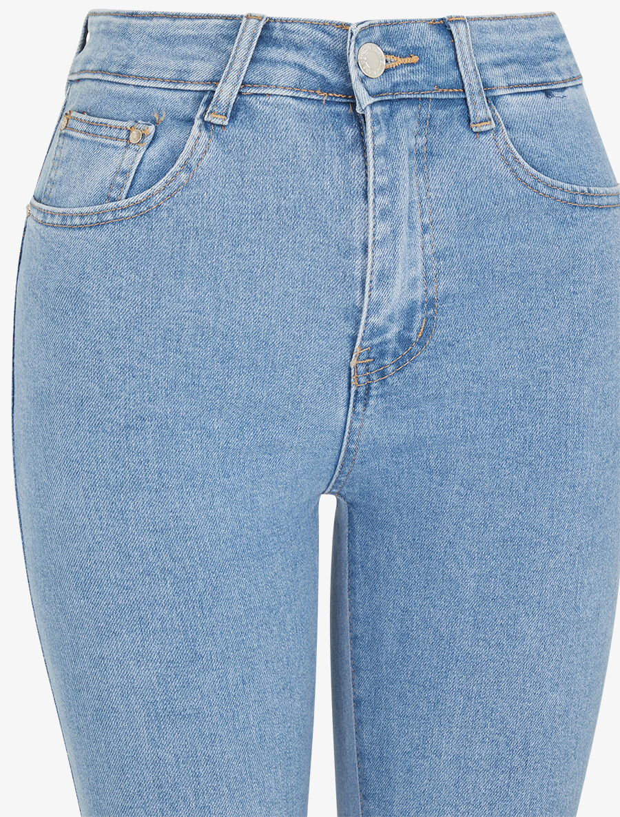 Flared jeans met hoge taille - lichtblauw - Image 3