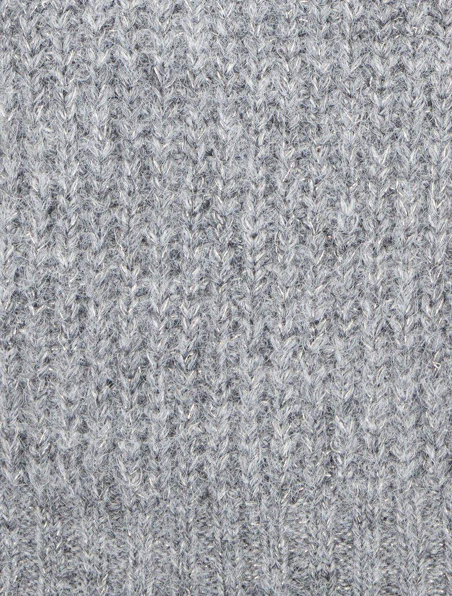Fluffy trui van iriserend breiwerk - Grijs - Image 3