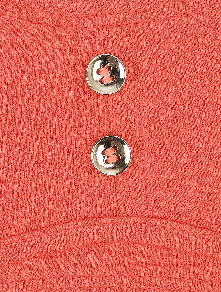 Gebreide beugelbikini en tanga - Zalmroze - Image 3