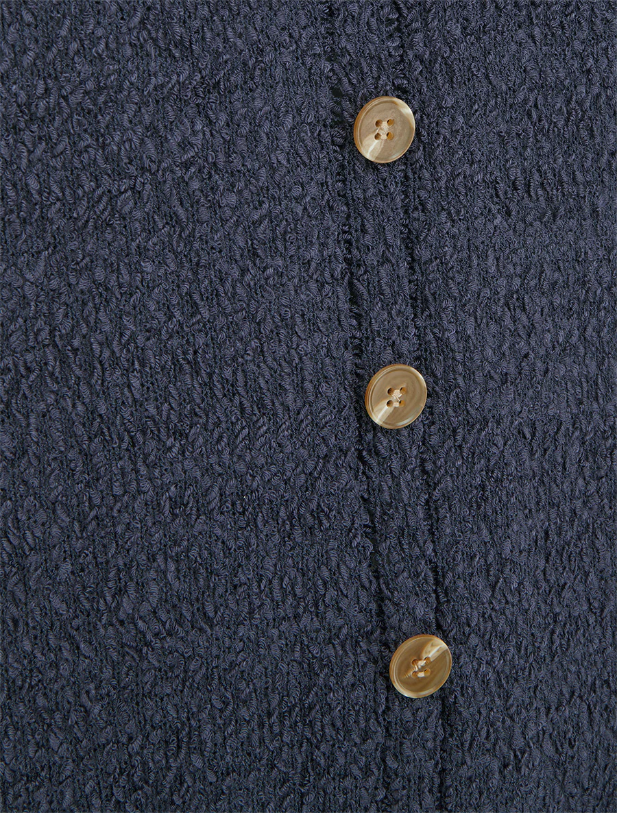 Gebreide tanktop in schapenvachtstijl - Marine - Image 3