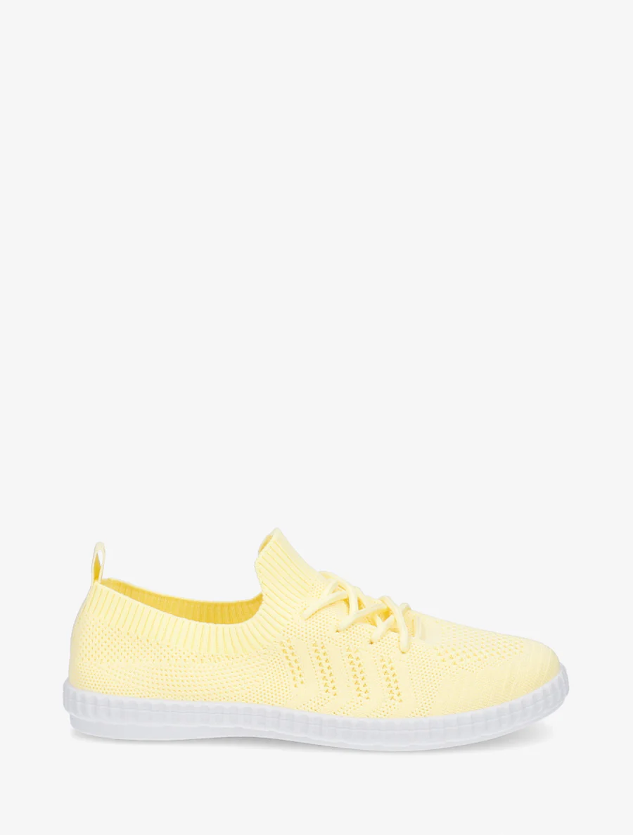Gehaakte stoffen tennisschoenen - Geel