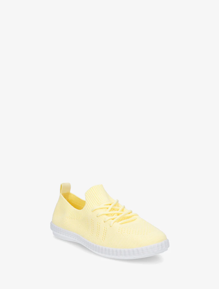 Gehaakte stoffen tennisschoenen - Geel - Image 2
