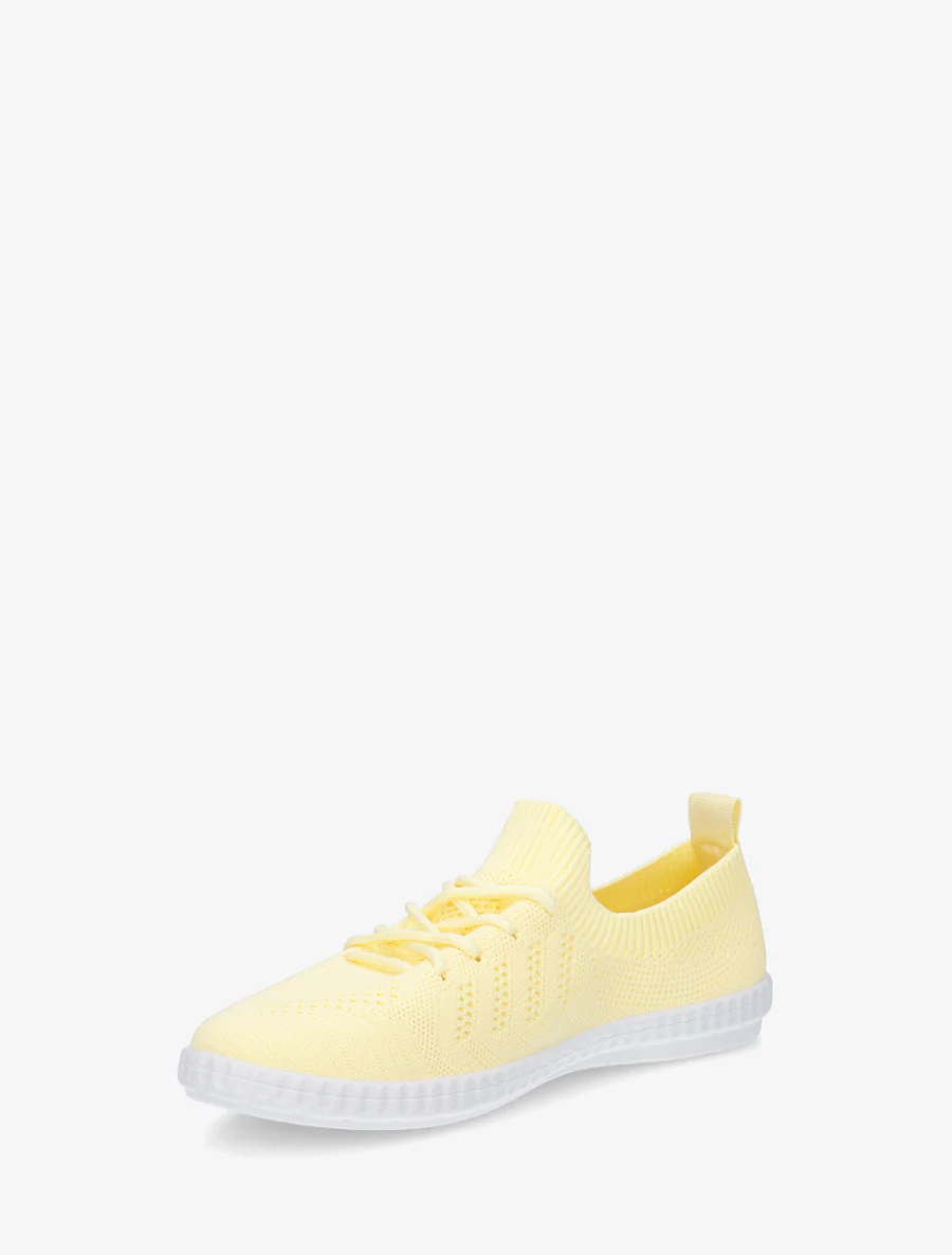 Gehaakte stoffen tennisschoenen - Geel - Image 3