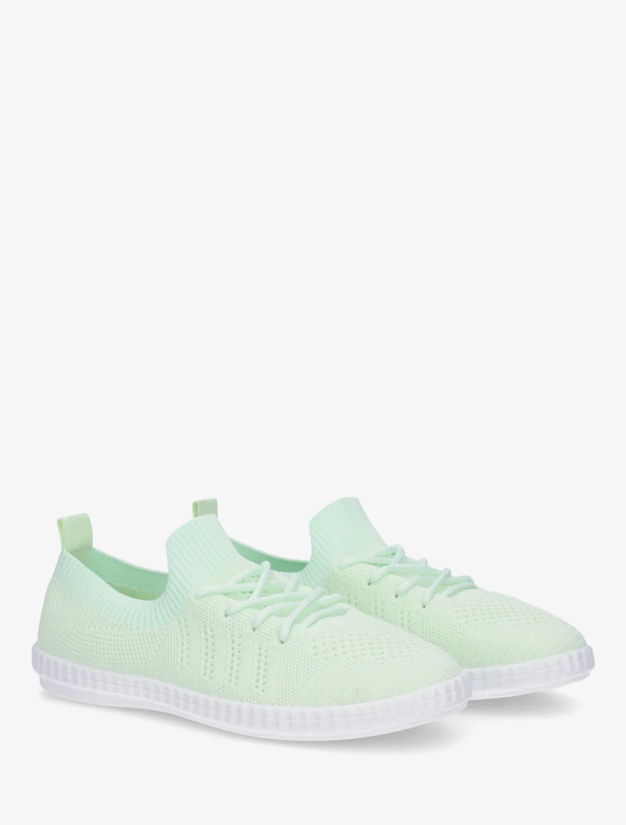 Gehaakte stoffen tennisschoenen - Lichtgroen - Image 4