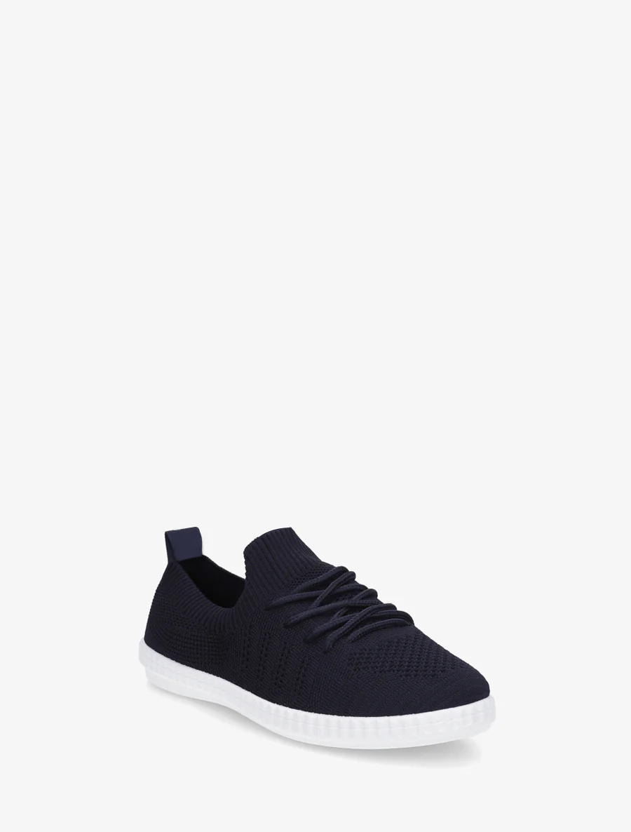 Gehaakte stoffen tennisschoenen - Nachtblauw - Image 2