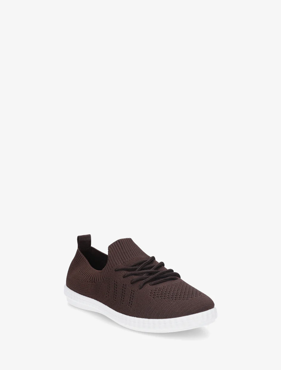 Gehaakte stoffen tennisschoenen - Bruin - Image 2