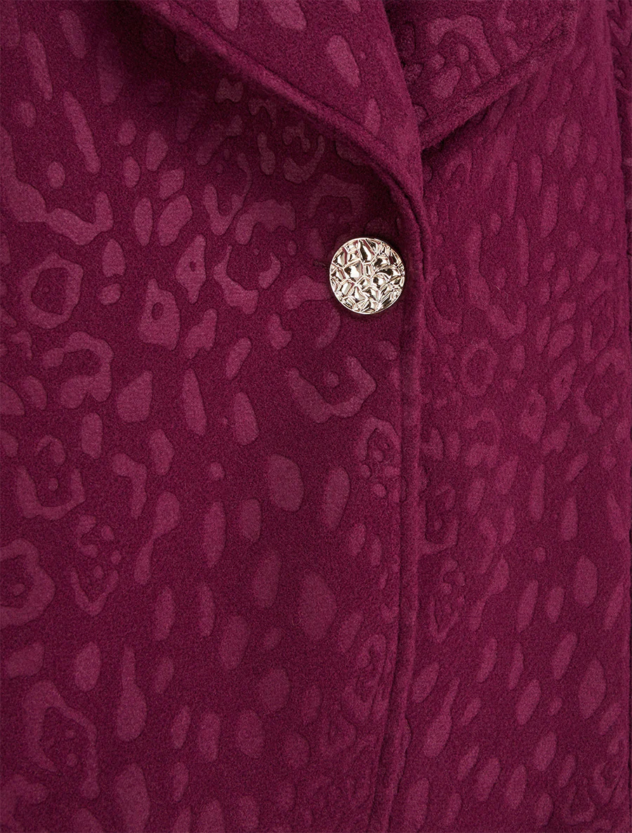 Geknoopte jas met luipaardmotief - Violine - Image 3