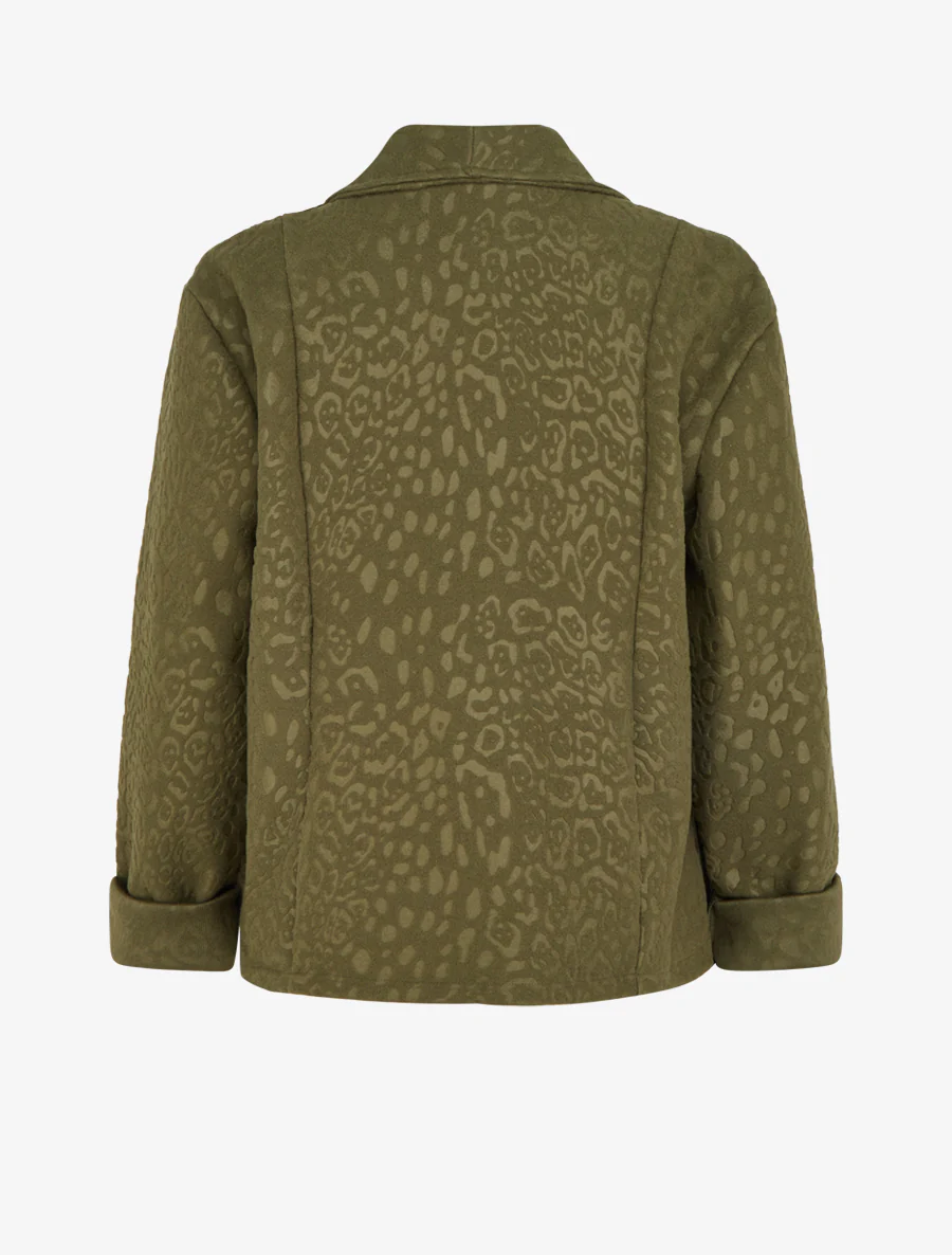 Geknoopte jas met luipaardmotief - Kaki - Image 2