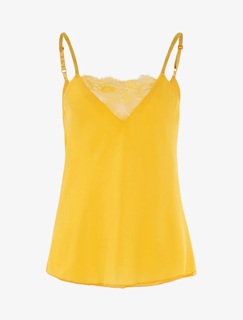 Gelaagde tanktop - geel