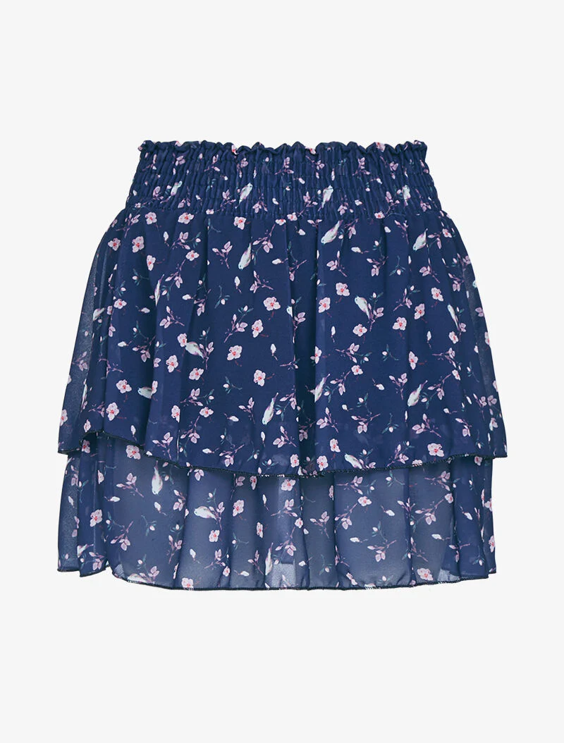 Geplooide minirok met prints - marine - Image 2