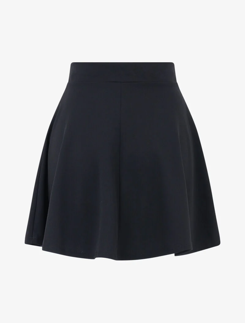 Geplooide rok met kettingdetail - zwart - Image 2