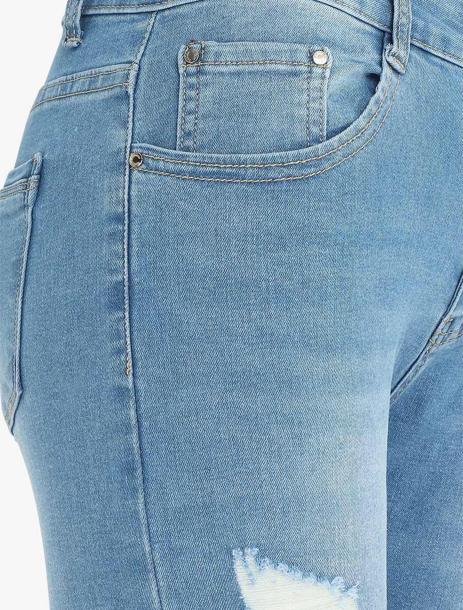 Gescheurde skinny jeans - Blauw - Image 3