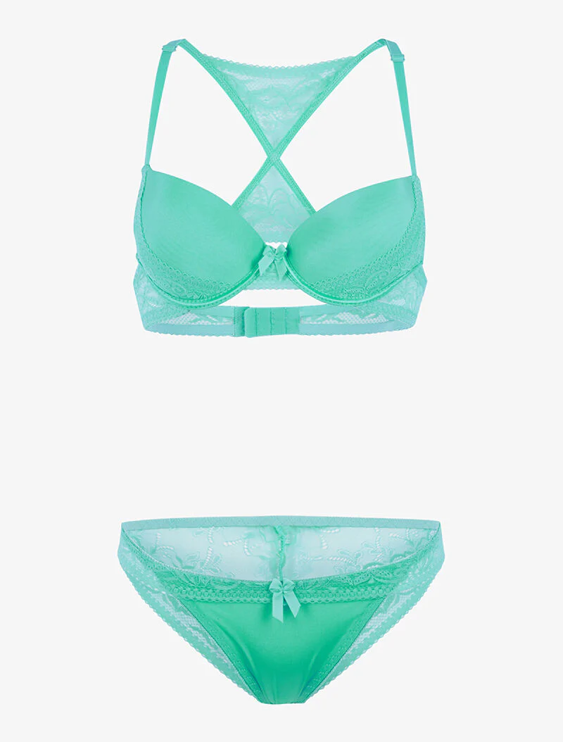 Gestileerde racerback set - mintgroen - lichtgroen