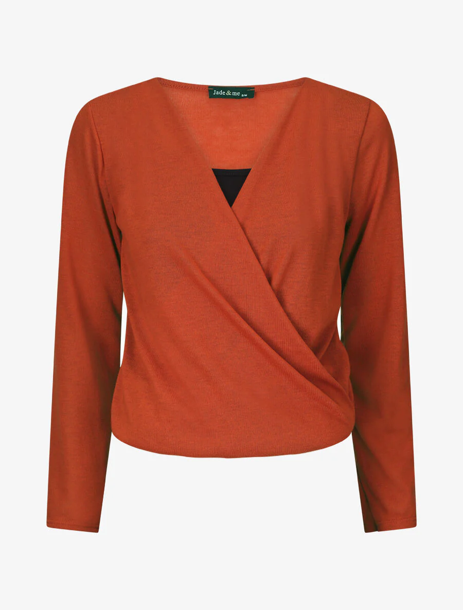 Gevoerde hoodie - Roest