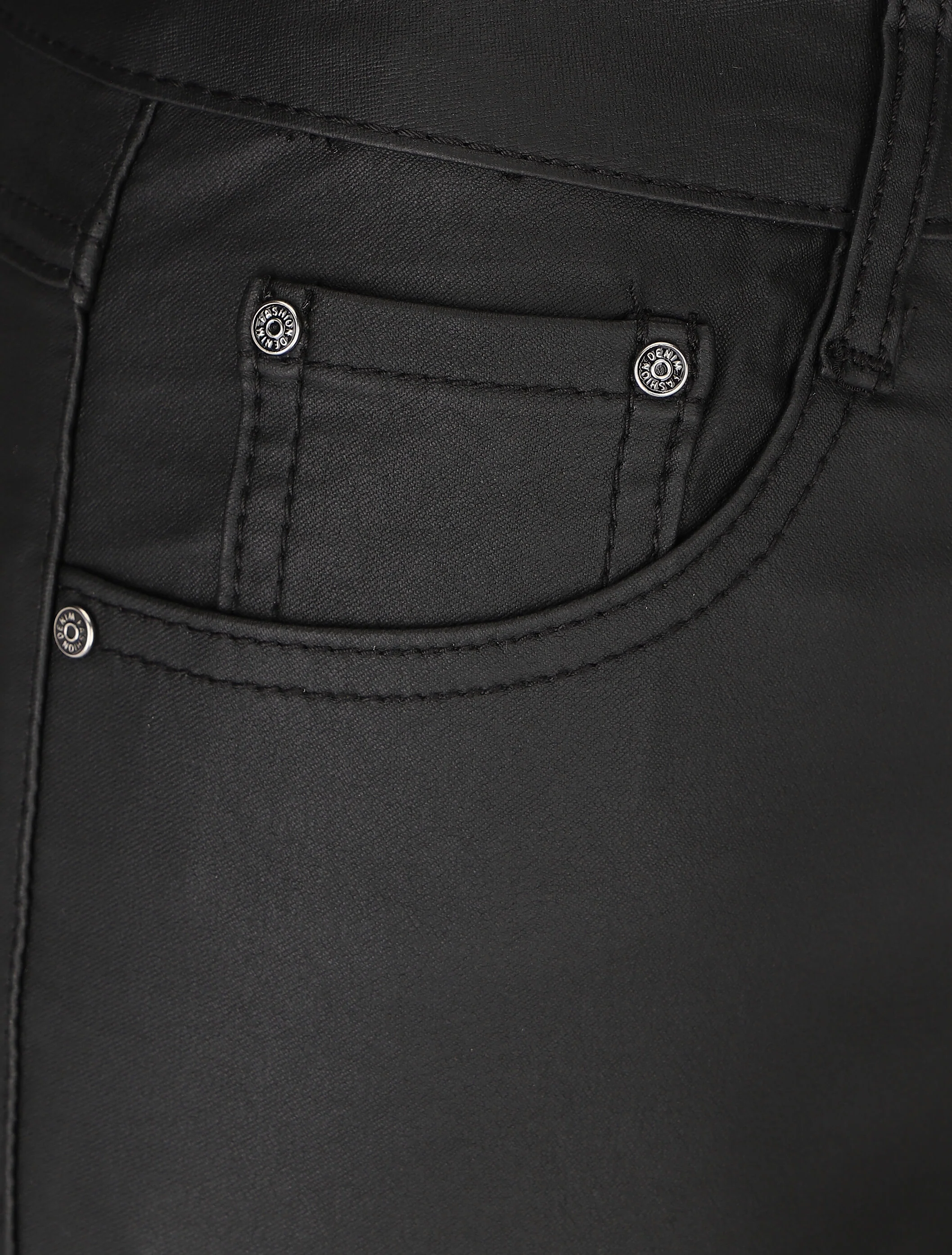 Gewaxte skinny jeans met hoge taille - zwart - Image 3