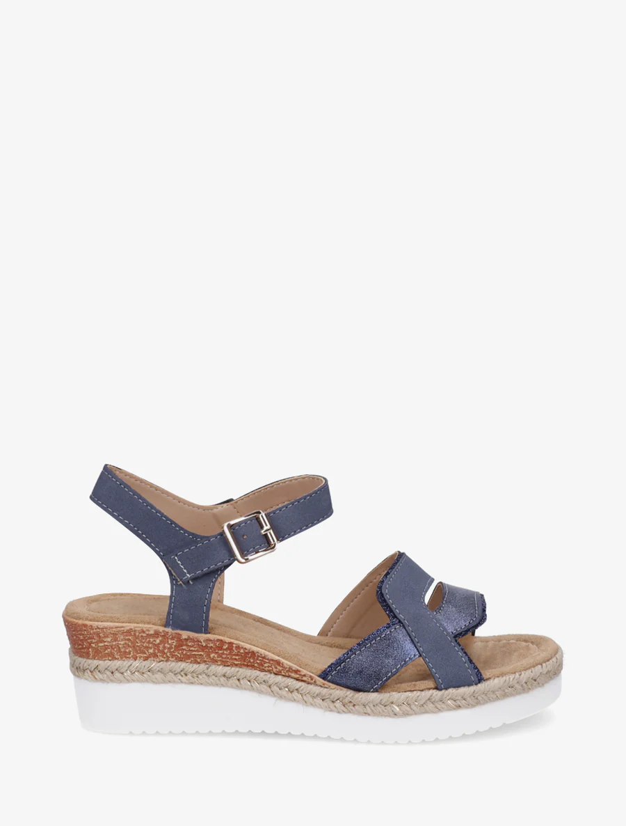 Glitterende fantasieband sleehaksandalen - Marine