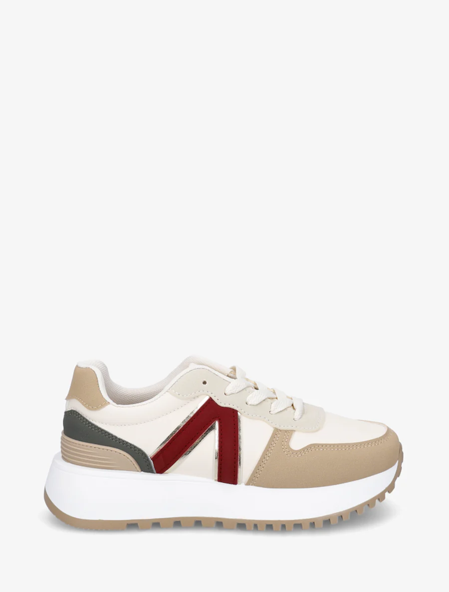 Grafische inzetstukken sneakers - Bordeaux