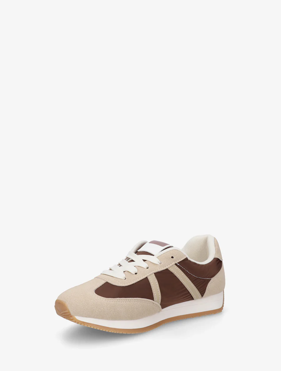Grafische inzetstukken sneakers - Bruin - Image 3