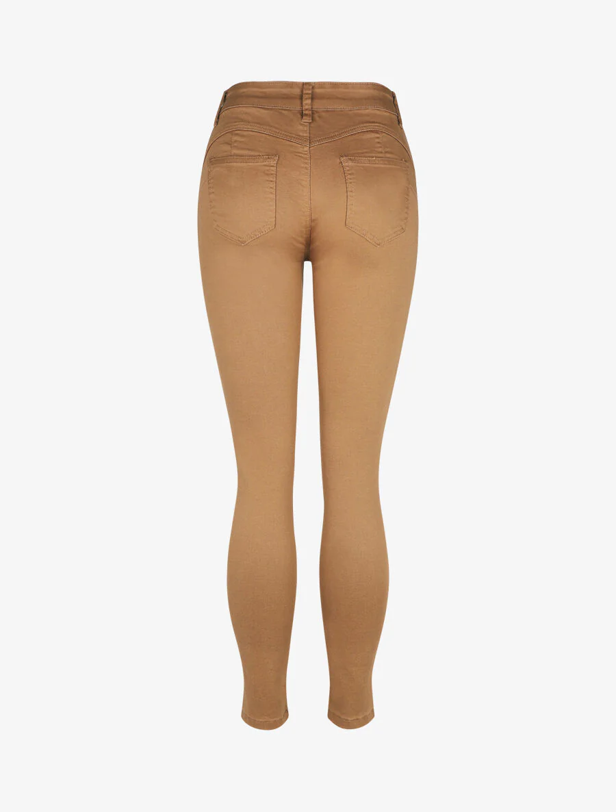 Grote maat push-up skinny jeans - Kameel - Image 2