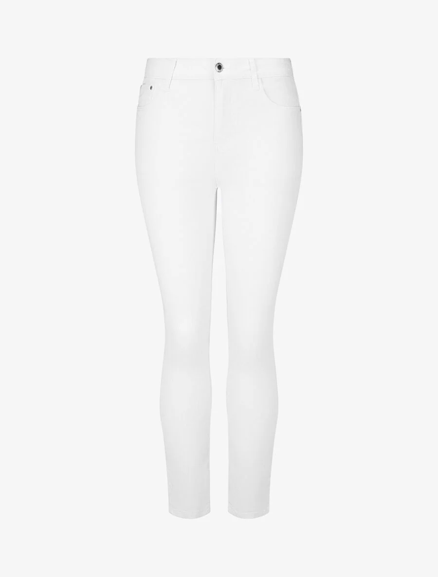 Grote maat skinny jeans met standaard taille - Wit