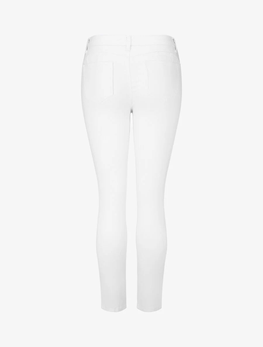 Grote maat skinny jeans met standaard taille - Wit - Image 2