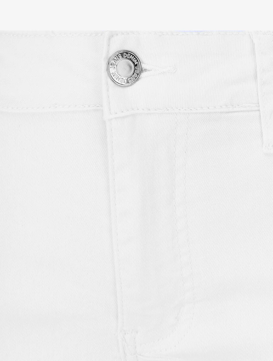 Grote maat skinny jeans met standaard taille - Wit - Image 3